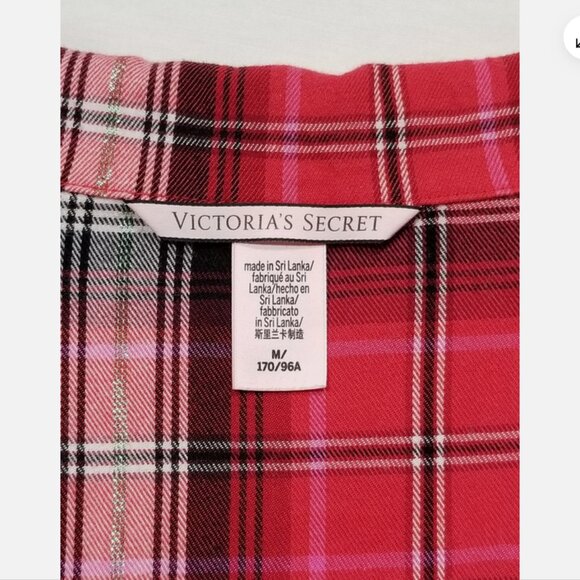 VICTORIA'S SECRET Pajama Button Up Shirt Top 6544E1M - Picture 8 of 10